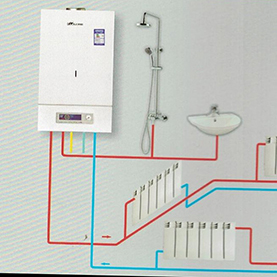 燃氣壁掛爐安裝示意